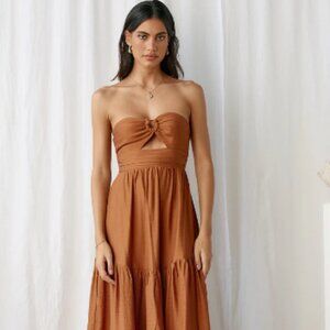 Maxi Dress Tan NWT Small